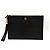 Gucci Clutch con tracolla in pelle nera Nero
