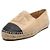 Chanel Espadrilles da donna in pelle di agnello bicolore con logo CC Marrone - vista 2