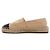 Chanel Espadrilles da donna in pelle di agnello bicolore con logo CC Marrone - vista 4