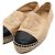 Chanel Espadrilles da donna in pelle di agnello bicolore con logo CC Marrone - vista 6