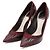 Dior Burgunderfarbene Wildleder-Pumps mit CD-Logo in Lack Damenschuhe Rot - Ansicht 3