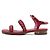 Chanel Sandali da donna in camoscio rosso con tracolla a catena dorata