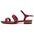 Chanel Sandali da donna in camoscio rosso con tracolla a catena dorata - vista 4