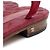 Chanel Sandali da donna in camoscio rosso con tracolla a catena dorata - vista 6