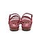 Chanel Sandali da donna in camoscio rosso con tracolla a catena dorata - vista 7