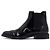 Saint Laurent Stivaletti Chelsea da uomo in pelle vernice nera Army
