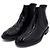 Saint Laurent Stivaletti Chelsea da uomo in pelle vernice nera Army - vista 3