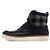 Louis Vuitton Black Leather Wool Damier Pattern High-Top Men's Sneakers
