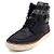 Louis Vuitton Black Leather Wool Damier Pattern High-Top Men's Sneakers - view 2