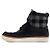 Louis Vuitton Black Leather Wool Damier Pattern High-Top Men's Sneakers - view 4