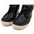 Louis Vuitton Black Leather Wool Damier Pattern High-Top Men's Sneakers - view 5