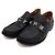 Valentino Mocassini Rockstud Garavani da uomo in pelle nera - vista 3