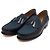 Hermès Mocassini in pelle di vitello blu navy da uomo - vista 3