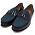 Hermès Mocassini in pelle di vitello blu navy da uomo - vista 6