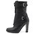Hermès Black Leather Strap Ankle Boots