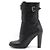 Hermès Black Leather Strap Ankle Boots - view 4