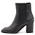 Thom Browne Stivaletti Chelsea da donna in pelle nera con dettagli wingtip Nero