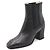 Thom Browne Stivaletti Chelsea da donna in pelle nera con dettagli wingtip Nero - vista 2