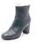 Chanel Botines con cremallera de cuero verde oscuro CC para mujer - vista 2