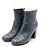 Chanel Botines con cremallera de cuero verde oscuro CC para mujer - vista 3