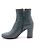 Chanel Botines con cremallera de cuero verde oscuro CC para mujer - vista 4