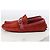 Louis Vuitton Mocassino Hockenheim in scamosciato rosso - vista 3