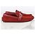 Louis Vuitton Mocassino Hockenheim in scamosciato rosso - vista 4
