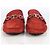 Louis Vuitton Mocassino Hockenheim in scamosciato rosso - vista 5