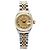 Rolex Goldene Datejust Vintage-Damenuhr mit römischen Indizes
