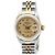 Rolex Goldene Datejust Vintage-Damenuhr mit römischen Indizes - Ansicht 8