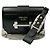 Prada Clutch e Mini Crossbody in pelle Saffiano nera Nero - vista 2
