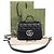 Gucci Mini borsa a tracolla con patta in pelle matelassé GG Marmont nera Nero - vista 9