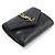 Saint Laurent Textured Black Quilted Compact Tri-Fold Wallet - view 4