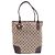 Gucci Sac cabas et sac à bandoulière en toile GG avec logo ruban Marron