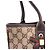 Gucci Sac cabas et sac à bandoulière en toile GG avec logo ruban Marron - vue 5