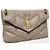 Saint Laurent Kleine Lulu Puffer Schultertasche aus Lammleder in Dunkelbeige mit Kette Braun - Ansicht 3