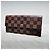 Louis Vuitton Carteira Sarah Damier Ebene Marrom - vista 2