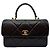 Chanel Borsa a tracolla con patta e catena Trendy CC in agnello misura Medium Nera Nero - vista 3