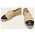 Chanel Espadrilles slip-on in pelle di agnello bicolore beige e nero Marrone - vista 3