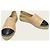 Chanel Espadrilles slip-on in pelle di agnello bicolore beige e nero Marrone - vista 4