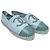 Chanel Espadrilles slip-on in pelle di agnello bicolore blu e verde scuro