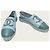 Chanel Espadrilles slip-on in pelle di agnello bicolore blu e verde scuro - vista 4