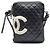 Chanel Borsa a tracolla in pelle di agnello Nero