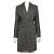 Balmain Zweifarbiger langer Wollmantel Doppeljacke