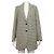 Thom Browne Graue Gun Club Check Woll-Tweed-Jacke für Damen