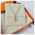 Hermès Pendentif Mini Maillon Petit Modèle Collier Femme Crème Or Rose Blanc  - vue 13