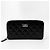 Chanel Lambskin Vintage Silver Logo Zip Long Wallet Black - view 2