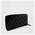 Chanel Lambskin Vintage Silver Logo Zip Long Wallet Black - view 3