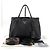 Prada Borsa Tote e Borsa a Spalla con tracolla in Vitello Daino Nero