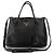 Prada Borsa Tote e Borsa a Spalla con tracolla in Vitello Daino Nero - vista 2